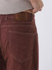 Men's Brown Loose Fit Washed Jeans Non-Stretchable