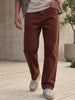 Men's Brown Loose Fit Washed Jeans Non-Stretchable