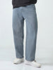 Men's Light Grey Loose Fit Washed Jeans Non-Stretchable