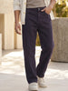 Men's Purple Loose Fit Washed Jeans Non-Stretchable