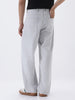 Men's Light Grey Loose Fit Washed Jeans Non-Stretchable