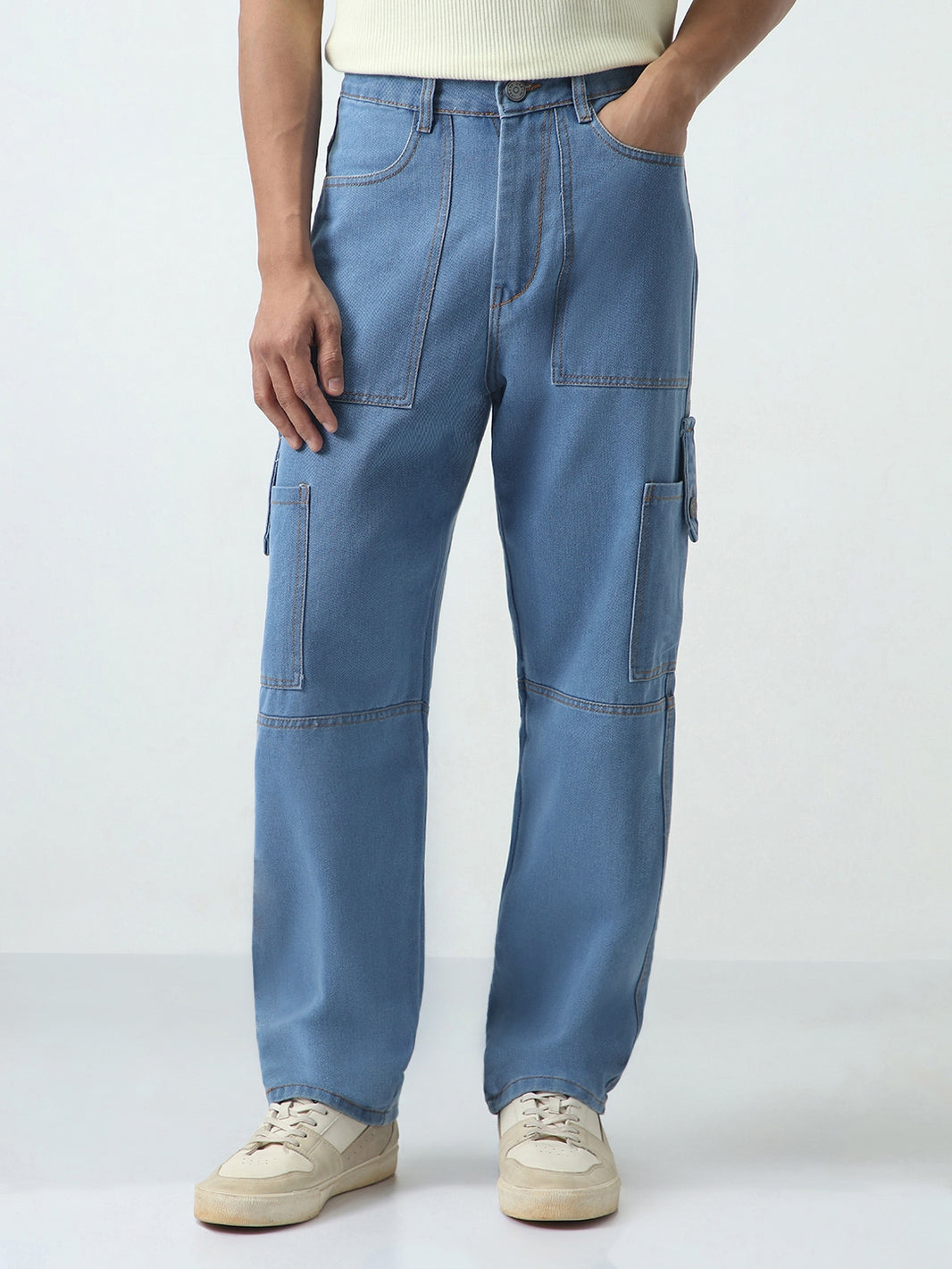 Rory Cargo Jeans Dark Blue Washed