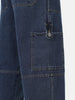 Men's Blue Loose Baggy Fit Washed Cargo Jeans with 6 Pockets Non-Stretchable