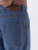 Men's Light Blue Loose Fit Cargo Jeans with 6 Pockets Non-Stretchable