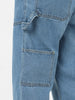 Men's Light Blue Loose Fit Cargo Carpenter Jeans With 6 Pockets Non-Stretchable