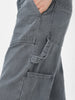 Men's Light Grey Loose Fit Cargo Carpenter Jeans With 6 Pockets Non-Stretchable