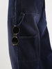 Men's Dark Blue Loose Fit Cargo Carpenter Jeans With 6 Pockets Non-Stretchable