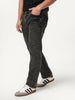 Men's Black Regular Fit Acid Washed Denim Jeans Stretchable