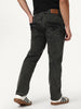 Men's Black Regular Fit Acid Washed Denim Jeans Stretchable