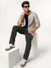 Men's Black Regular Fit Acid Washed Denim Jeans Stretchable
