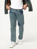Men's Ice Blue Regular Fit Acid Washed Denim Jeans Stretchable