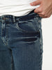 Men's Light Blue Regular Fit Acid Washed Denim Jeans Stretchable
