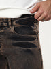Men's Light Brown Regular Fit Acid Washed Denim Jeans Stretchable
