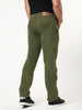 Men's Light Green Regular Fit Acid Washed Denim Jeans Stretchable