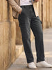 Men's Grey Regular Fit Washed Cargo Jeans With 6 Pockets Stretchable