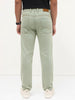Men's Ice Grey Regular Fit Towel Washed Yellow Tint Denim Jeans Stretchable