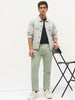 Men's Ice Grey Regular Fit Towel Washed Yellow Tint Denim Jeans Stretchable