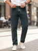 Men's Blue Regular Fit Towel Washed Yellow Tint Denim Jeans Stretchable