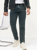 Men's Blue Regular Fit Towel Washed Yellow Tint Denim Jeans Stretchable