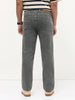 Men's Grey Regular Fit Towel Washed Yellow Tint Denim Jeans Stretchable