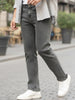 Men's Grey Regular Fit Towel Washed Yellow Tint Denim Jeans Stretchable