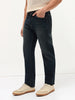 Men's Carbon Blue Regular Fit Whisker Wash Yellow Tint Denim Jeans Stretchable