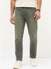 Men's Grey Regular Fit Whisker Wash Yellow Tint Denim Jeans Stretchable