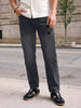 Men's Black Relaxed Fit Washed Denim Jeans Non-Stretchable