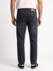 Men's Black Relaxed Fit Washed Denim Jeans Non-Stretchable