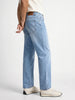 Men's Ice Blue Relaxed Fit Washed Denim Jeans Non-Stretchable