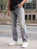 Men's Ice Grey Relaxed Fit Washed Denim Jeans Non-Stretchable