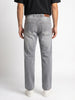 Men's Ice Grey Relaxed Fit Washed Denim Jeans Non-Stretchable