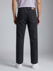 Men's Dark Grey Relaxed Fit Washed Denim Jeans Non-Stretchable