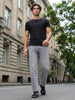 Men's Ice Grey Relaxed Fit Washed Denim Jeans Non-Stretchable