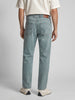 Men's Ice Blue Relaxed Fit Washed Denim Jeans Non-Stretchable