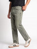 Men's Ice Grey Relaxed Fit Washed Denim Jeans Non-Stretchable