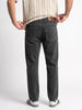 Men's Grey Relaxed Fit Washed Denim Jeans Non-Stretchable