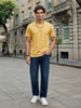 Men's Blue Relaxed Fit Washed Denim Jeans Non-Stretchable