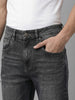 Men's Grey Relaxed Fit Washed Denim Jeans Non-Stretchable