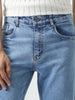 Men's Ice Blue Slim Fit Washed Denim Jeans Stretchable