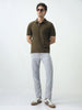 Men's Ice Grey Slim Fit Washed Denim Jeans Stretchable