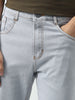 Men's Ice Grey Slim Fit Washed Denim Jeans Stretchable