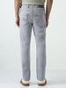 Men's Light Grey Slim Fit Washed Denim Jeans Stretchable