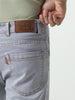 Men's Light Grey Slim Fit Washed Denim Jeans Stretchable