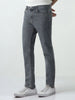 Men's Grey Slim Fit Washed Denim Jeans Stretchable