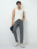 Men's Grey Slim Fit Washed Denim Jeans Stretchable
