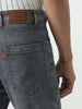 Men's Grey Slim Fit Washed Denim Jeans Stretchable