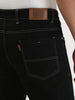 Men's Black Straight Fit Washed Jeans Stretchable