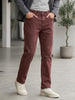 Men's Brown Straight Fit Washed Jeans Stretchable