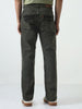 Men's Black Straight Fit Heavy Washed Jeans Stretchable